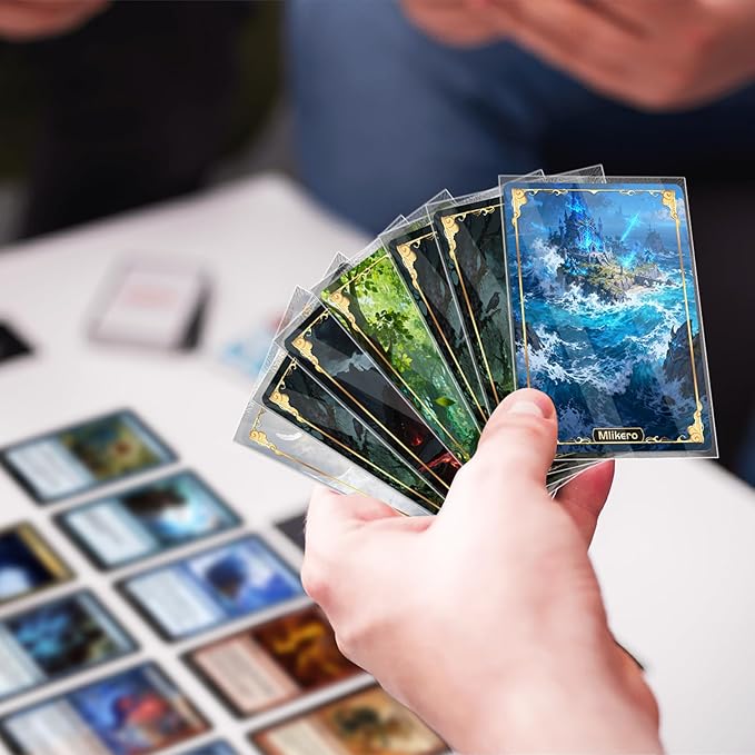 500 Count Card Sleeves – Matte Clear Trading Card Sleeves, Polypropylene (PP), Fit for MTG, TCG, Baseball, Football, and Game Cards (Matte Clear)