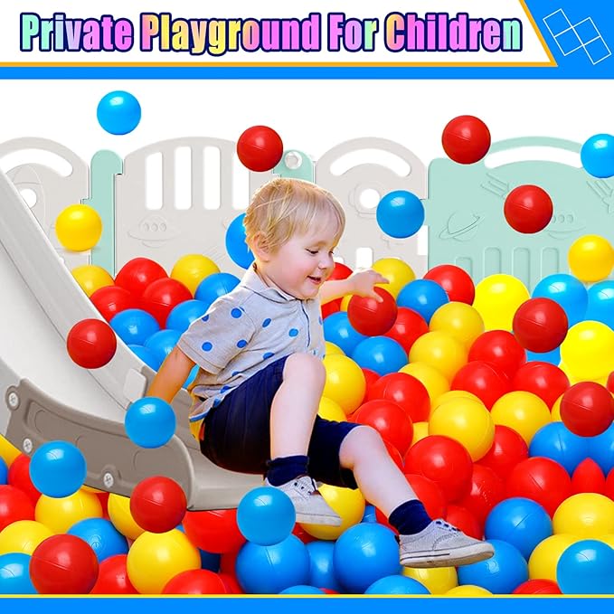 100 Ball Pit Balls for Kids, Plastic Balls for Ball Pit, Play Balls for Toddlers Babies, Ideal for Ball Pit, Kiddies Pool, Indoor Playpen