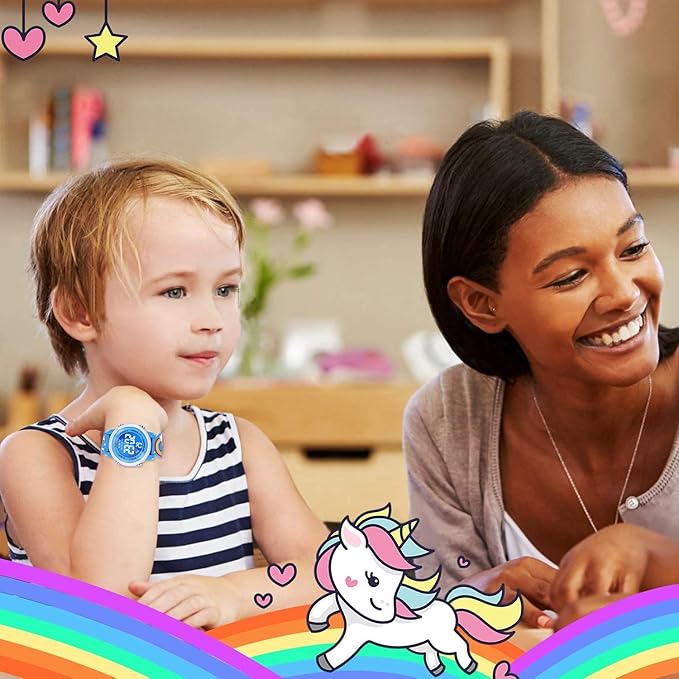3D Cartoon Waterproof Watches for Girls with Alarm - Best Toys Gifts for Girls Age 3-12