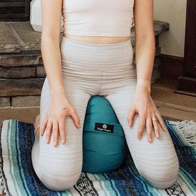 Hugger Mugger Zafu Meditation Cushion - Support in Cross-Legged Sitting, Buckwheat Filled, Durable Fabric, Convenient Handle, Handmade in USA