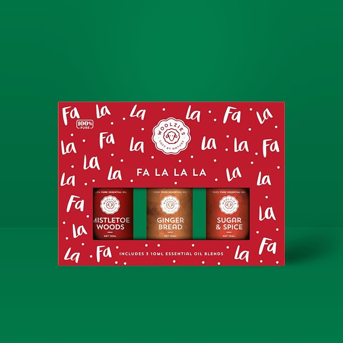 Holiday Essential Oil Set | Seasonal Essential Oils & Blends | Aromatherapy for Winter & Christmas | Perfect for Diffusers, Relaxation, and Holiday Gifts (3 Pack, FA La La)