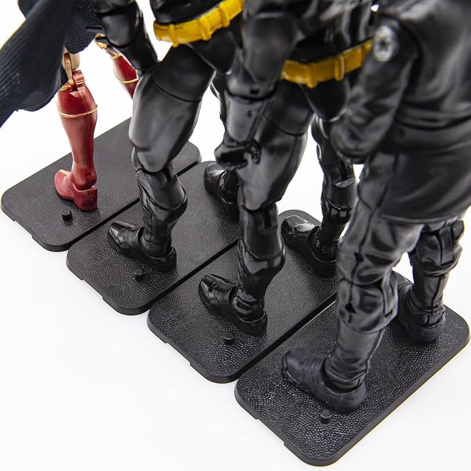 EBCO 50 Pieces Plastic Action Figure Display Stand Base ,Multi-PEG Model Support Stand Fit For 6 inch Black Series Star Wars Figure toy