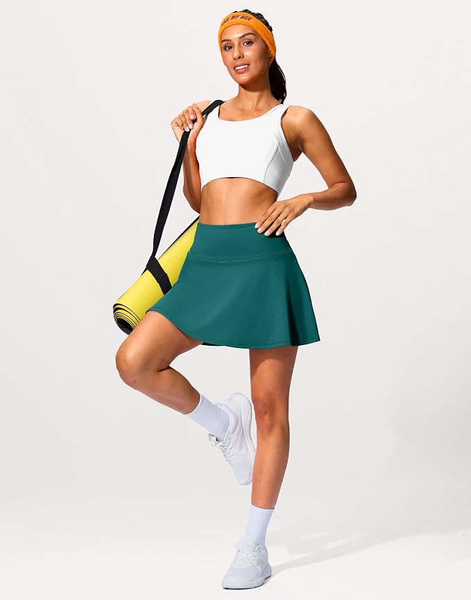 14" Tennis Skirt Golf Skorts with Pockets Tummy Control Shorts Pleated Skirts for Women Athletic Dressy Casual