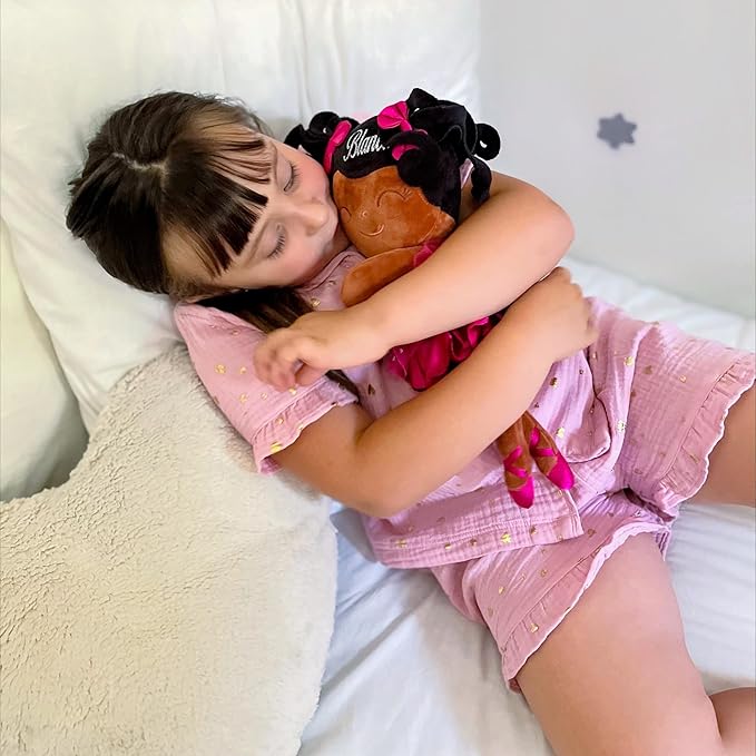 Gloveleya Personalized Name Ballerina Doll โ Custom Curly Hair Plush Girl Doll 14", Unique Gift for Birthday, Baby Shower, Christmas & Holiday Keepsake for Toddlers and Little Girls
