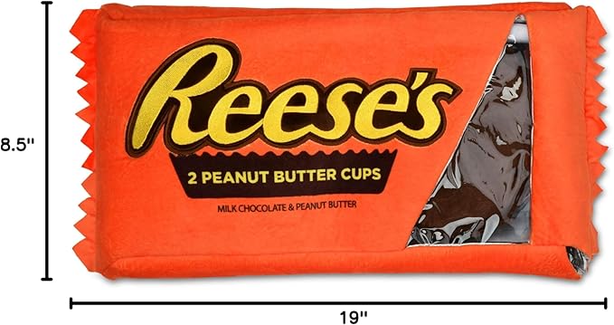 iscream Reese's Peanut Butter Cups Package 19" x 8.5" Pillow Set with Two Plushie Cups