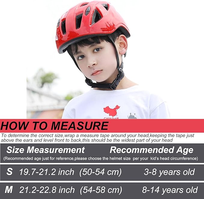 Kids Bike Helmet,2 Sizes Adjustable for Youth Child Boys & Girls Ages 3-5-8-14,Ventilation and Multi-Sport for Bicycle Skate