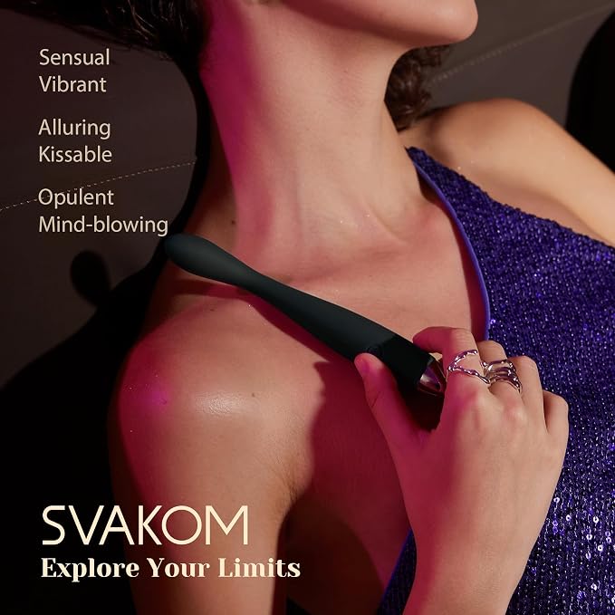 G-Spot Vibrator Dildo Sex Toy - SVAKOM Finger Vibrators Clitoral Stimulator Nipples Vibe with 5*5 Vibrations - Waterproof Clit Personal Wand Massager Dildos Adult Toys for Women Men Couples Pleasure