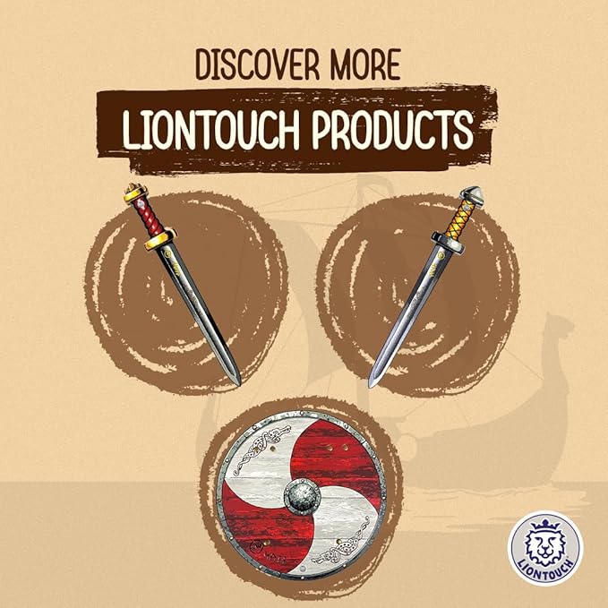 Liontouch - Viking Set - Foam Swords, Shield, & Axe | for Boys Aged 3+ Years | Workshop Master Sven's Authentic Warrior Toys for Pretend Play | Weapon Accessories for Roleplay & Berserker Costumes