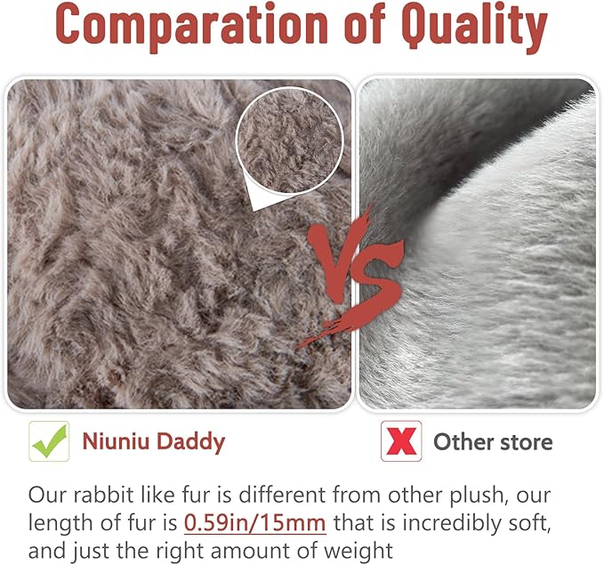 Niuniu Daddy 20" | 3.3 Pound Weighted Stuffed Animals for Kids, Fluffy Raccoon Sensory Plush Animal Toy for Sleeping Hugging, Cute Raccoon Weighted Pillow for Birthday Holiday Easter as Gifts Presents