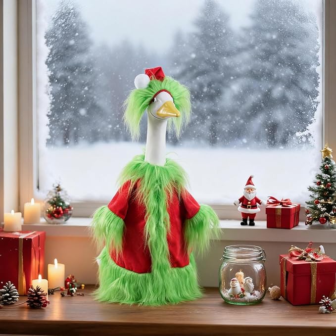 Christmas Goose Outfit for 23" Lawn Goose