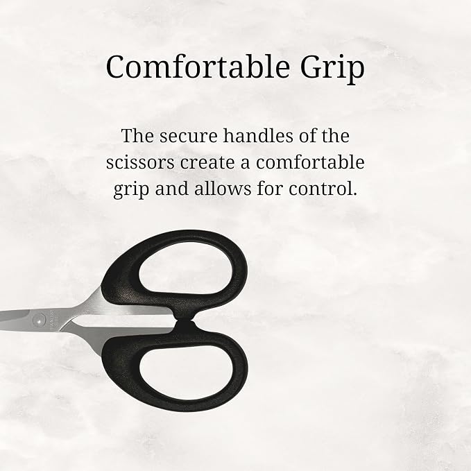 2 Pack All Purpose Edge Scissors, Perfect for Cutting, Crafting, Paper, Herbs, and More, 4.75 Inch, Black