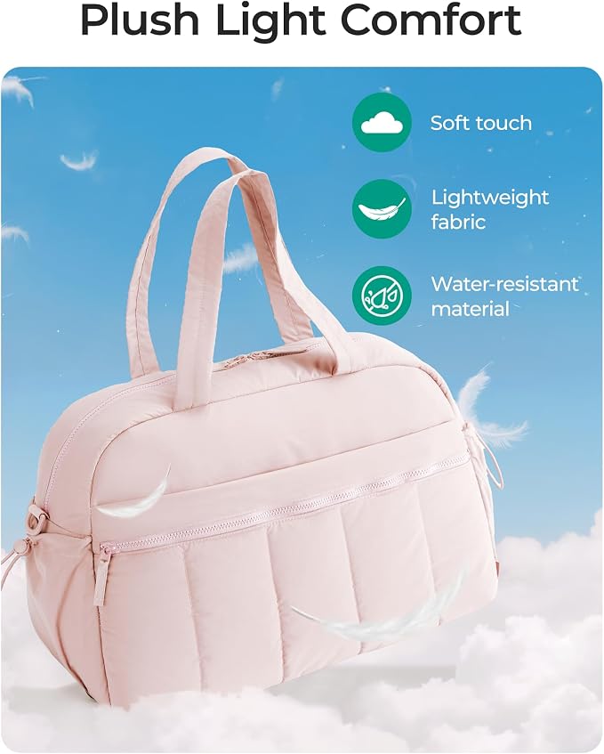 BAGSMART Gym Bag for Women, Duffle Bag for Travel with Wet Pocket, Lightweight Carry on Weekender Duffel, Water Resistant
