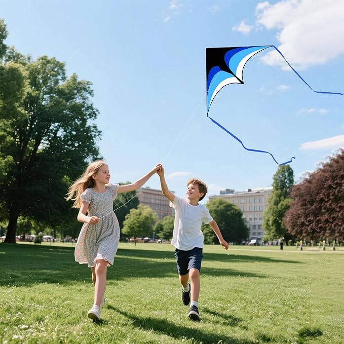 Kites for Kids and Adults, Easy to Fly for Beach, Single Line Kite Set for Beginners