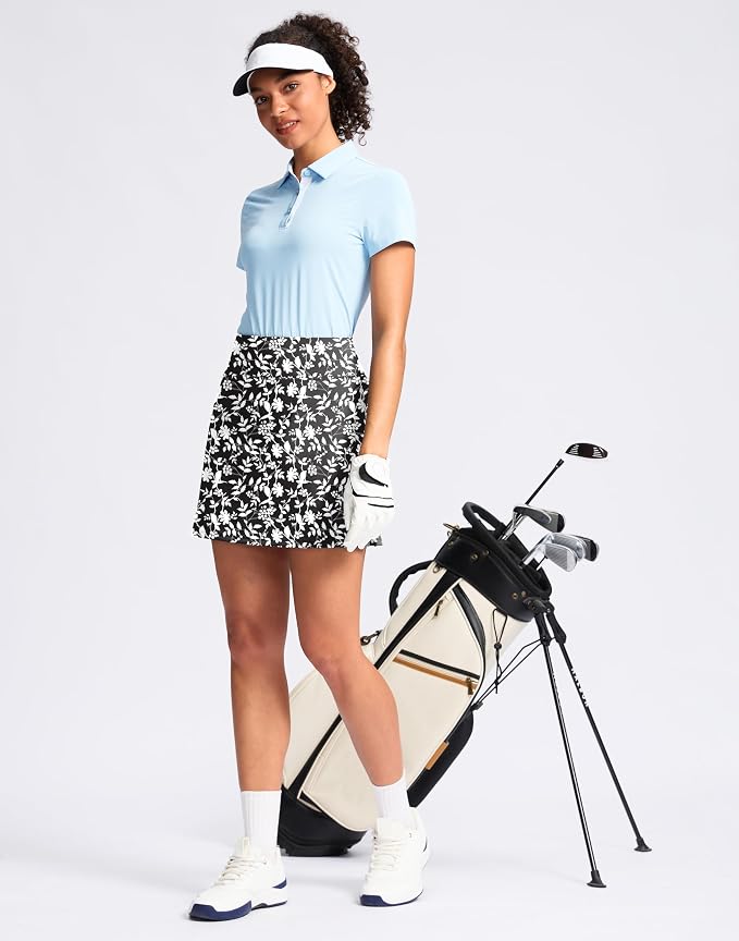 16" Skorts with 2 Pockets | Side Slits, High Waisted, A Line, Casual, Pickleball, Athletic, Golf, Tennis Skirt, for Women