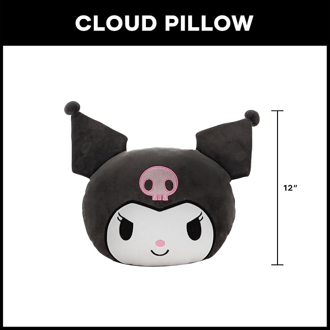 Northwest Kuromi Cloud Pillow 12 Inch – Plush Stuffed Pillow, Bedroom Decor, Great Gift Idea