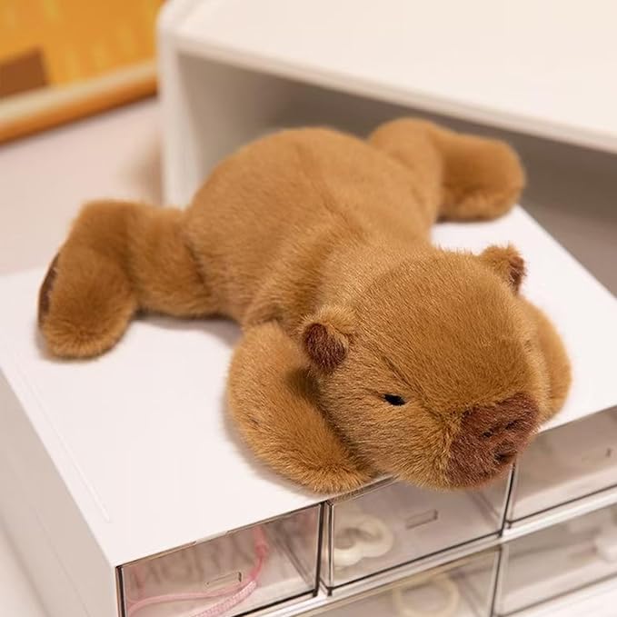 7.8in Capybara Plush Brown Stuffed Animal Cute Capybara Plush Toy Ultra Soft Hugging Gift for Kids Girls Boys (Capybara)