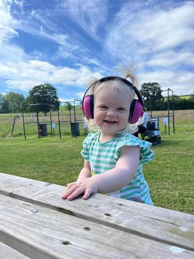 BANZ Baby Earmuffs – Noise Cancelling Headphones for Infant & Toddler Hearing Protection, Baby Ear Muffs Noise Protection, ANSI Certified, Ages 0–2 Years, Adjustable - Magenta