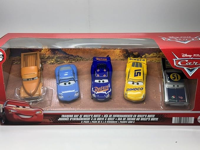 Mattel Disney and Pixar Cars 3 Vehicle 5-Pack, Training Day at Willy’s Butte