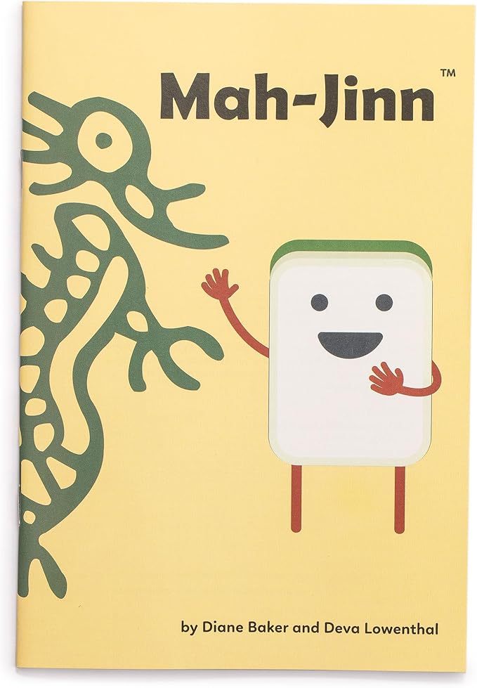 Yellow Mountain Imports "Mah-Jinn, a New Kind of Mahjong for Young Players - Complete Game Set with Tiles, Wooden Racks, Dice, and Illustrated Guide Book