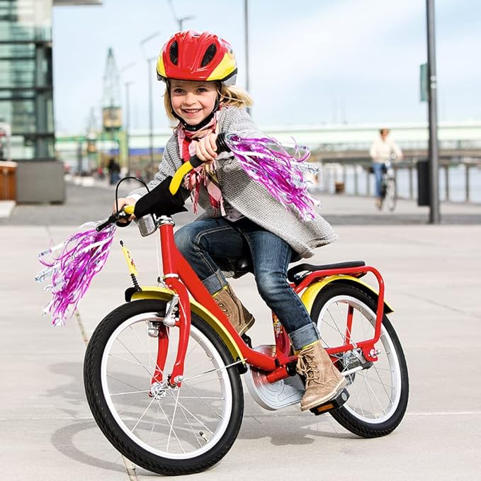 1Pair Kids Bike Handlebar Streamers, Children Scooter Handlebar Colorful Tassel Ribbon Bicycle Grips Baby Carrier Accessories