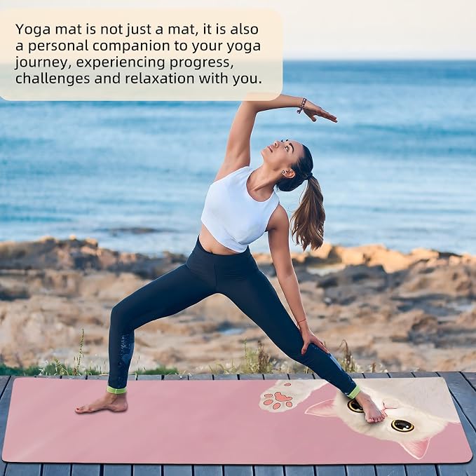 FOLAI Extra Thick Yoga Mat 6mm,pilates mat thick - Non-Slip Exercise Mat for HIIT, Pilates & Home Workouts & Workout with Free Carry Strap