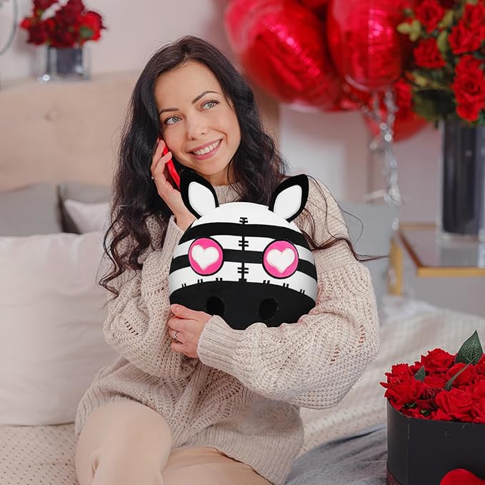 Zebra Plush Pillow Toy, 10-inch Super Soft Cute Zebra Unique Stuffed Animals for Sweetheart