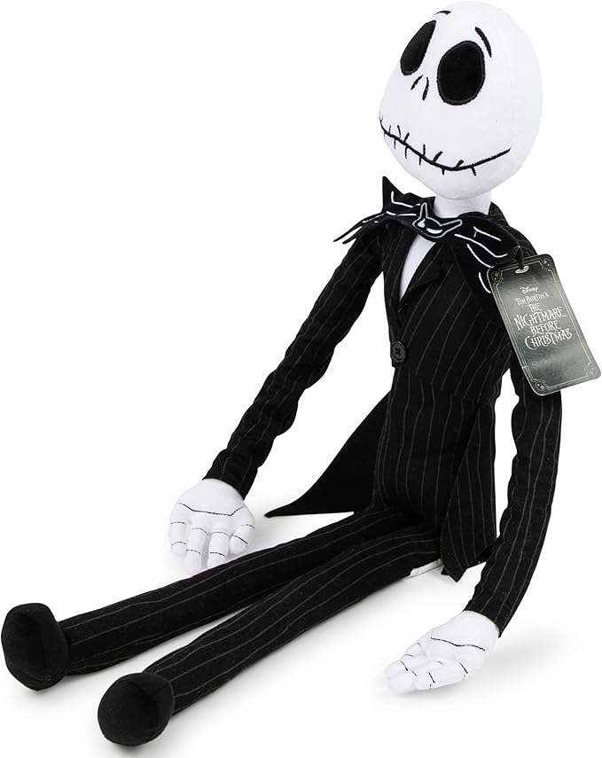 Jay Franco Disney Nightmare Before Christmas Plush Stuffed Jack Skellington Pillow Buddy - Kids Super Soft Polyester Microfiber - 27 inch (Official Disney Product)