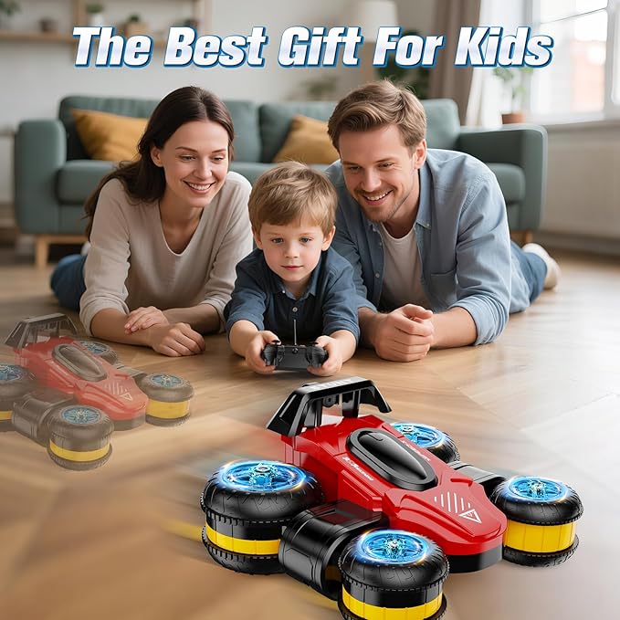 High Speed Drift Remote Control Stunt Deformation Car, Birthday Gifts, for Boys and Girls 3-16 Years Old (Green)