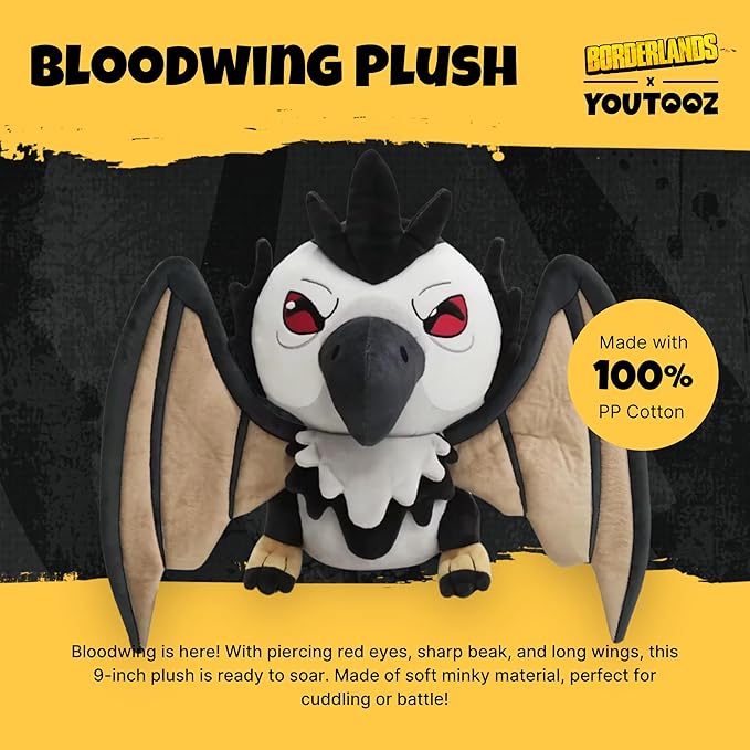 Youtooz Borderlands Bloodwing 9 inch Plush - Bloodwing from Borderlands Plush Figurine
