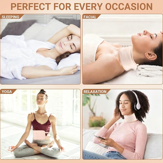 4 Pcs Castor Oil Pack Wrap Organic Cotton for Liver Detox, Stomach, Neck & Breast, Knee, Foot & Entire Body, Reusable Compress Castor Oil Pads Kit with Adjustable Elastic Strap, Anti Oil Leak