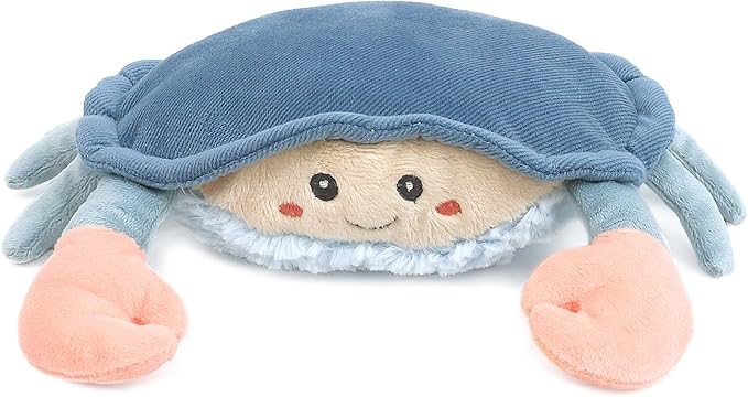 MON AMI Mr. Crab Stuffed Animal Toy – 10” Cute Plush for Kids, Ocean Animal Toy, Soft Cuddle Buddy with Embroidered Eyes, Coastal Nursery Decor, Adorable Sea Creature Plush