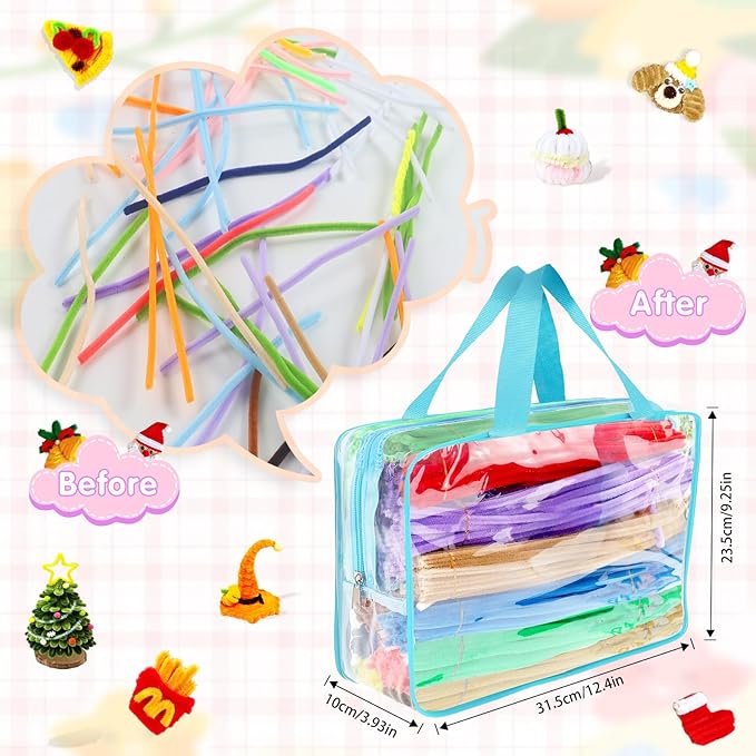 1000 Pcs Halloween Pipe Cleaners Craft-20 Assorted Colors Pipe Cleaners Bulk, Chenille Stems Art Supplies for Projects Creative DIY Room Decor, Art&Craft Christmas DIY Projects