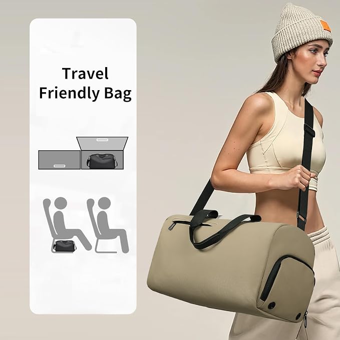 Handbag for Women Yoga Bag Large Capacity Yoga Pad Buckle with Shoe Compartment Water Bottle Sports Gym Bag Travel