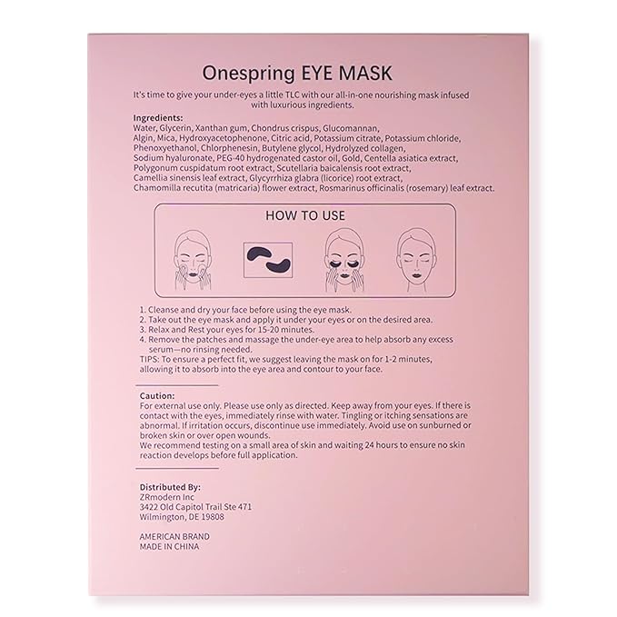 Onespring Under Eye Patches (24 Pairs) - Bridesmaid Gift, Mothers Day Gifts - 24K Gold Under Eye Masks for Dark Circles, Puffy Eyes, Wrinkles - Rejuvenating & Revitalizing Eye Skincare Treatment