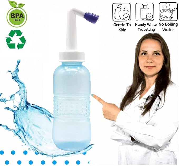 Portable Handheld Personal Hygiene Refresher Toilet Butt Cleaner Travel Bidet Spray Bottle for Home 450 ml.