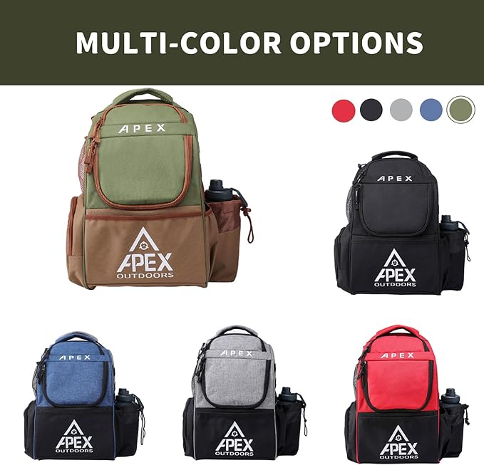 Disc Golf Bag, Large Disc Golf Backpack Holds Over 21 Discs, Durable & Lightweight with Multiple Storage Pockets