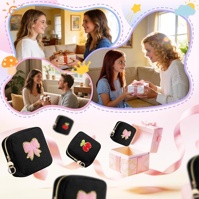Period Bag for Teen Girls, Corduroy Sanitary Napkin Storage Bag, Menstrual Pad Pouches Tampon Holder for Purse