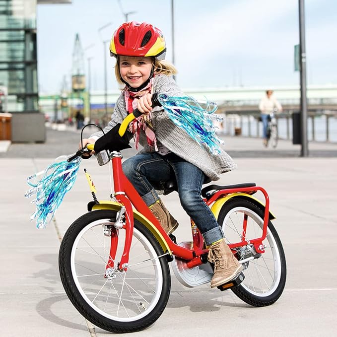 1Pair Kids Bike Handlebar Streamers, Children Scooter Handlebar Colorful Tassel Ribbon Bicycle Grips Baby Carrier Accessories