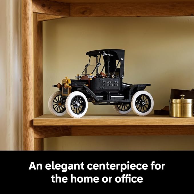 LEGO Icons Ford Model T Building Set for Adults - Collectible Kit with Detailed Features for Bedroom, Home Office or Shelf Decor, Gift for Men, Women, & Car Fans Ages 18+ - 11376