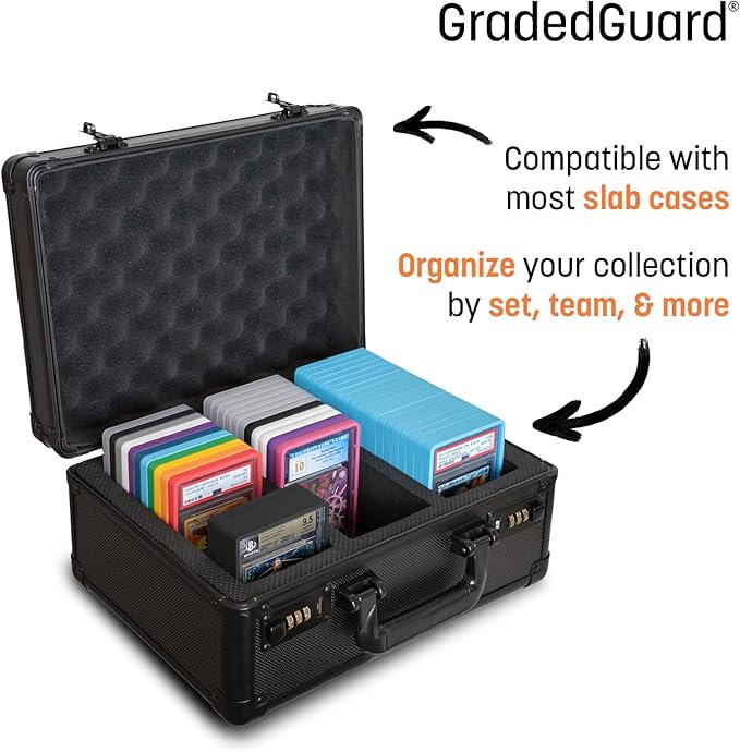 GradedGuard PSA Card Slab Protector Case, Standard PSA Size, Impact Resistant TPU Holder, Drop & Scratch Proof Frame for Graded Sports TCG Collectible Trading Cards. (Mint)