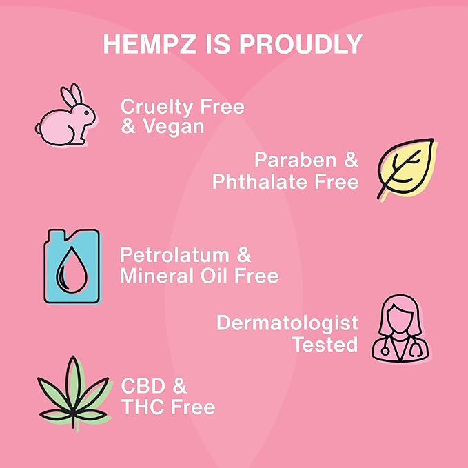 Hempz Mini Collagen-Infused Jasmine & Rose Body Moisturizer, 2.25 oz - Paraben-Free, Vegan, Cruelty-Free