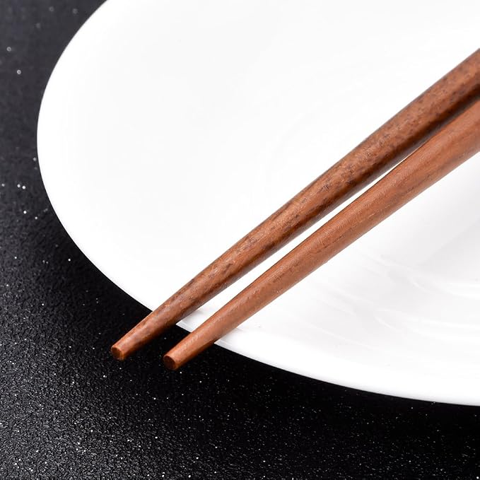 Antner Handmade Japanese Chopsticks Reusable Natural Wooden Chopstick with Box, 5 Pairs Gift Set
