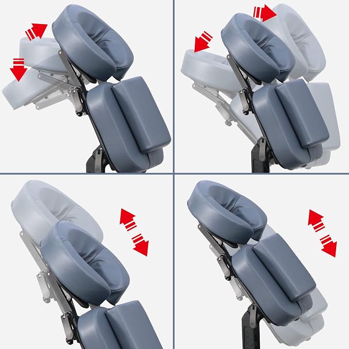 Master Massage Gymlane Portable Massage Chair-Ergonomically Designed with 2-Inch Foam Cushioning, Multiple Configurations, Supports up to 600lbs-Portable Tattoo Chair