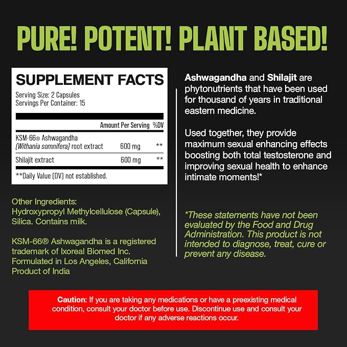 ULTmaxⓇ Men’s Testosterone Support | Ashwagandha & Shilajit Extract | Promotes Healthy Testosterone Levels | Supports Energy, Endurance, Muscle Strength, and Cognitive Performance | 30 Veg.Capsules