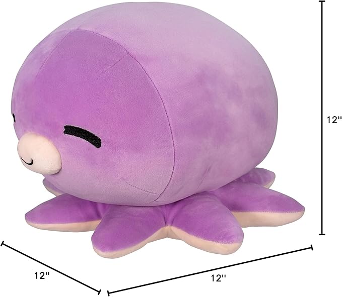 MochiOshis 12-Inch Character Plush Toy Ibuki Inkyoshi Purple Octopus | Cute Plushies and Soft Stuffed Animals, Room Decor Essentials | Perfect Present for Babies and Children | Kawaii Gifts