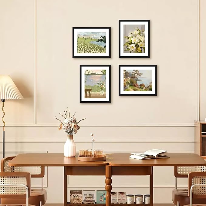 8.5x11 Picture Frame Bulk-6 Pack, Photo Frame with HD Plexiglass, Display Pictures 6x8 with Mat or 8.5x11 Without Mat, Black Picture Frames Collage Wall Decor, Gallery Wall Frame