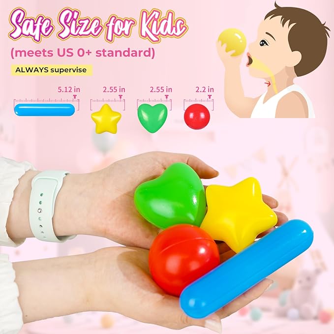 STARBOLO Ball Pit Balls for Toddlers - Colorful 500 Ball Pit Balls Crush Proof Plastic Toy Balls for Toddlers Ball Pits, Ball Pit Play Tent, Baby Pool Water Toys(Random Colors)