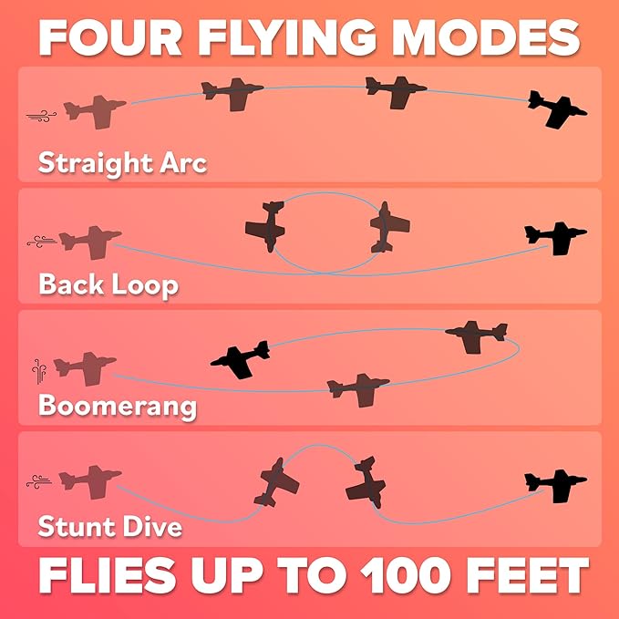 Foam Airplanes for Kids: Airplane Toy Glider Plane Styrofoam Airplanes - Best Stocking Stuffers for Boys for All Ages 4 5 6 7 8 + Year Old - Outside Toys Air Planes Outdoor Army Toys for Kids Presents