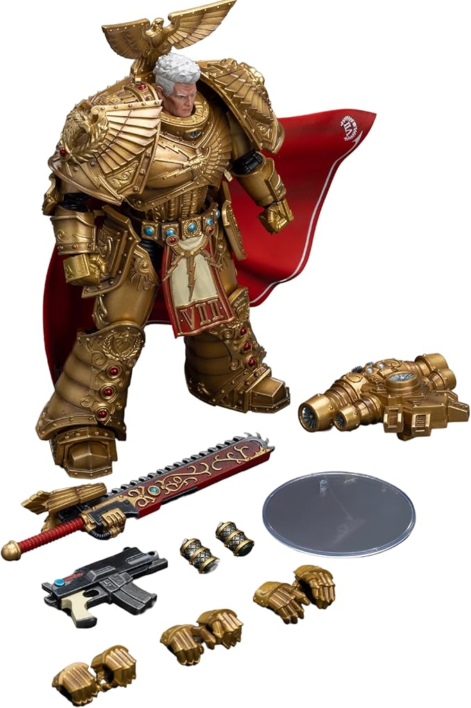 JOYTOY Warhammer 40,000 1/18 Action Figure Imperial Fists Rogal Dorn Primarch of The Vllth Legion Collection Model Birthday Gifts 7- Inch
