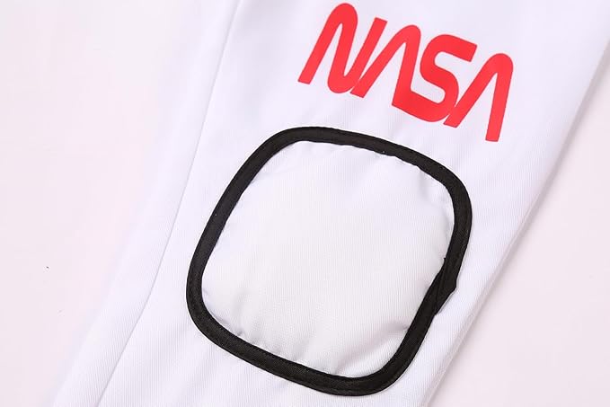 Kids Astronaut Costume NASA Space Jumpsuit for Halloween Boys Girls Pretend Role Play Dress Up
